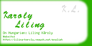 karoly liling business card
