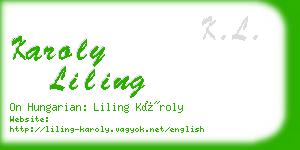 karoly liling business card